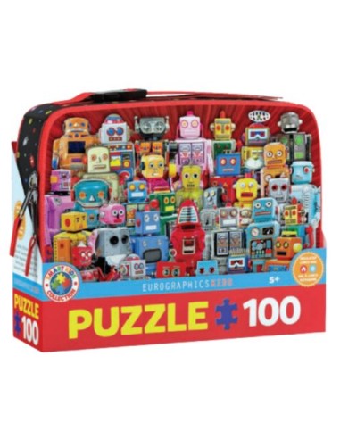 Puzle 100pzs Robots - fiambrera
