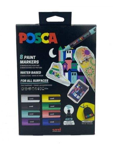 POSCA Set PC5M 8pzs + Bolsa